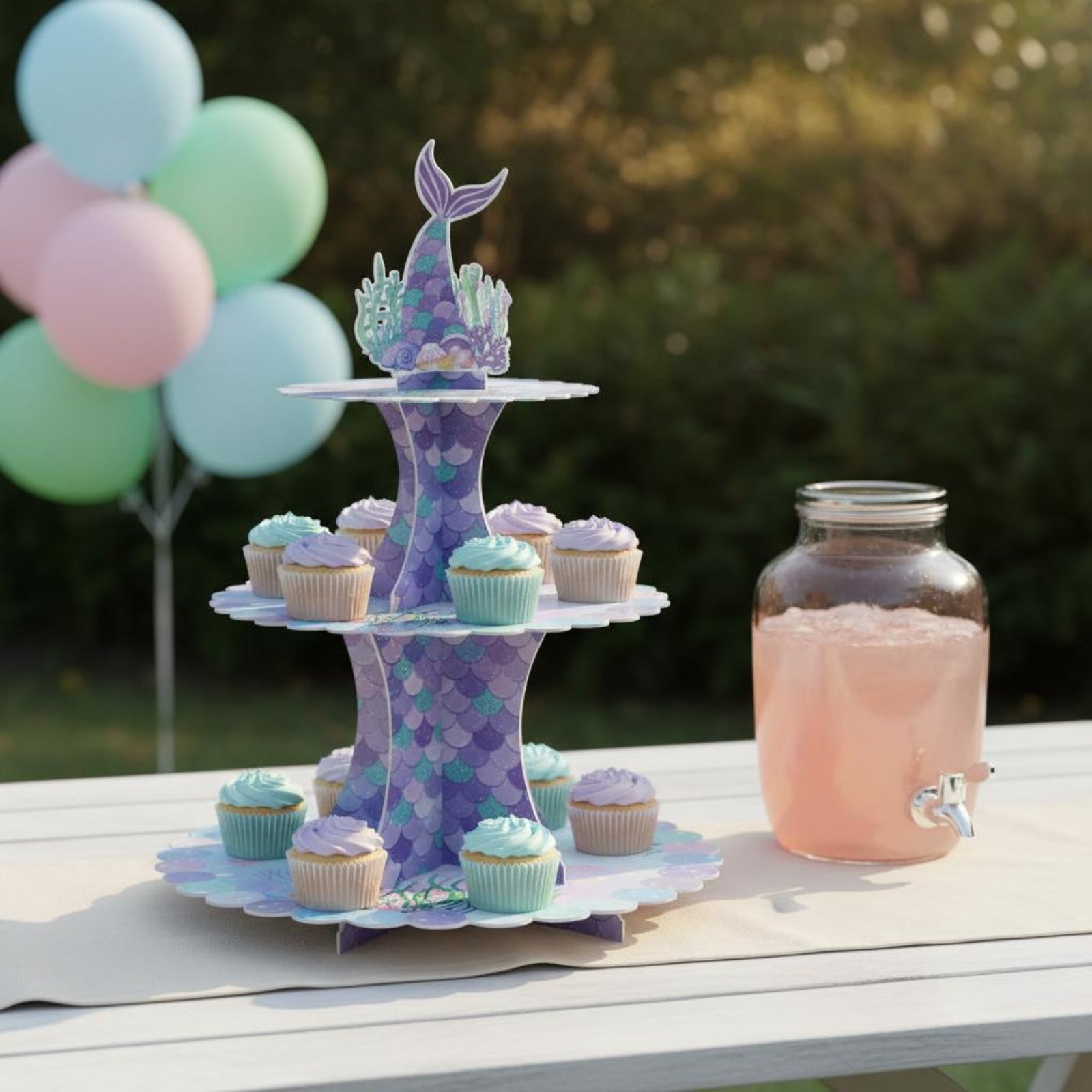 Cupcake Stand Tier - 3-laags kartonnen cupcake standaard met bedrukt