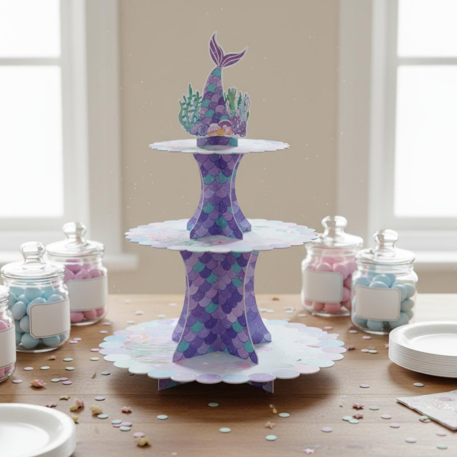 3-laags kartonnen cupcake stan - Cupcake Stand Tier recensie en prijs